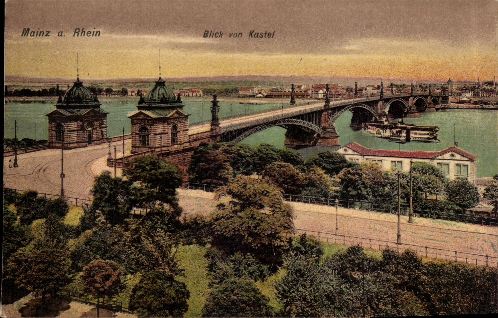 Germany Mainz has Rhein CPA Blick von Kastel