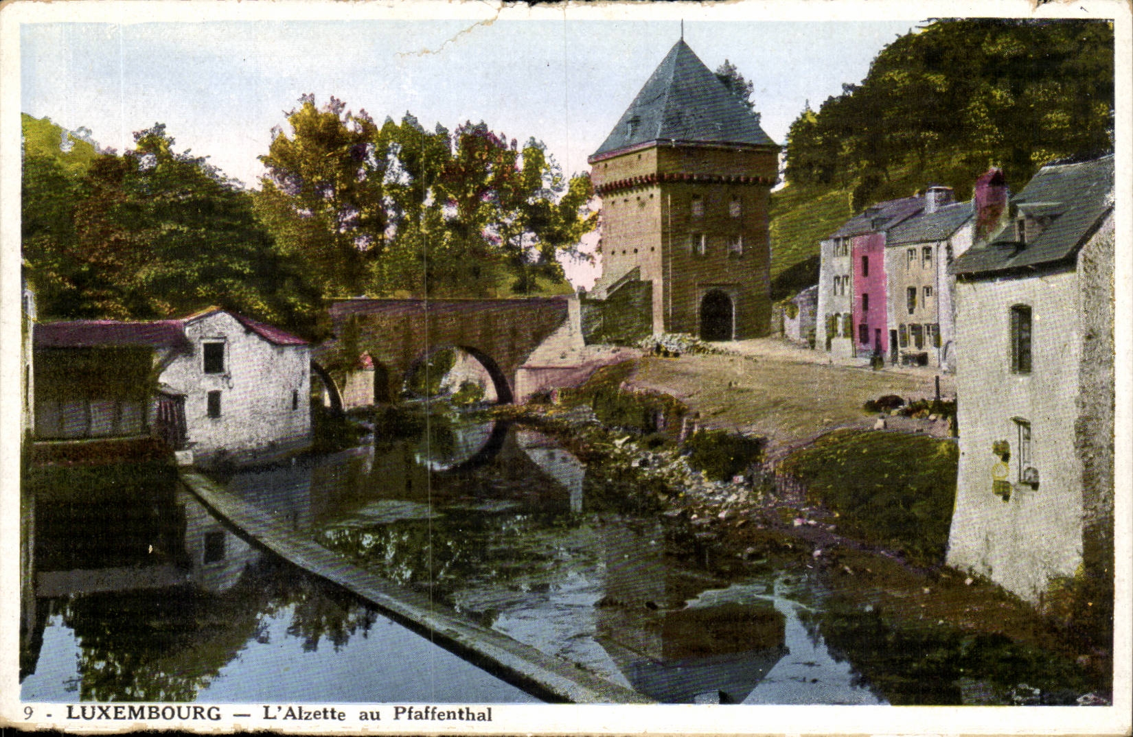 Luxembourg CPA the Alzette in Pfaffenthal