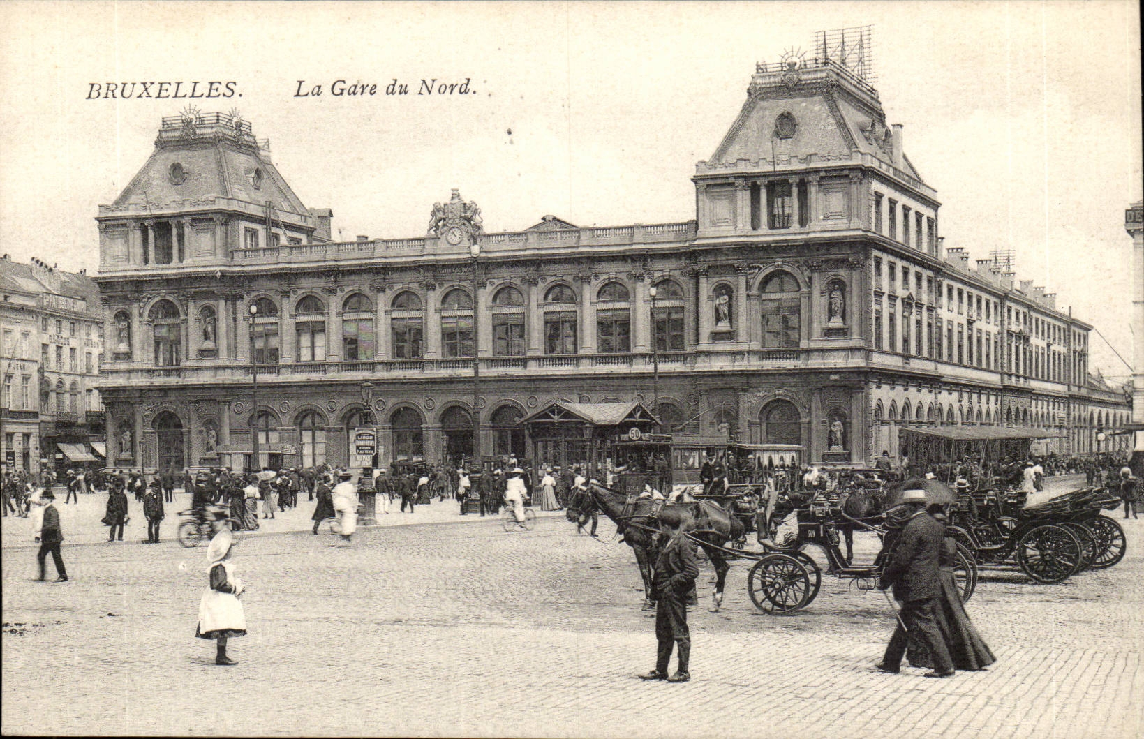 Belgie Belgium Brussels CPA Train station of North