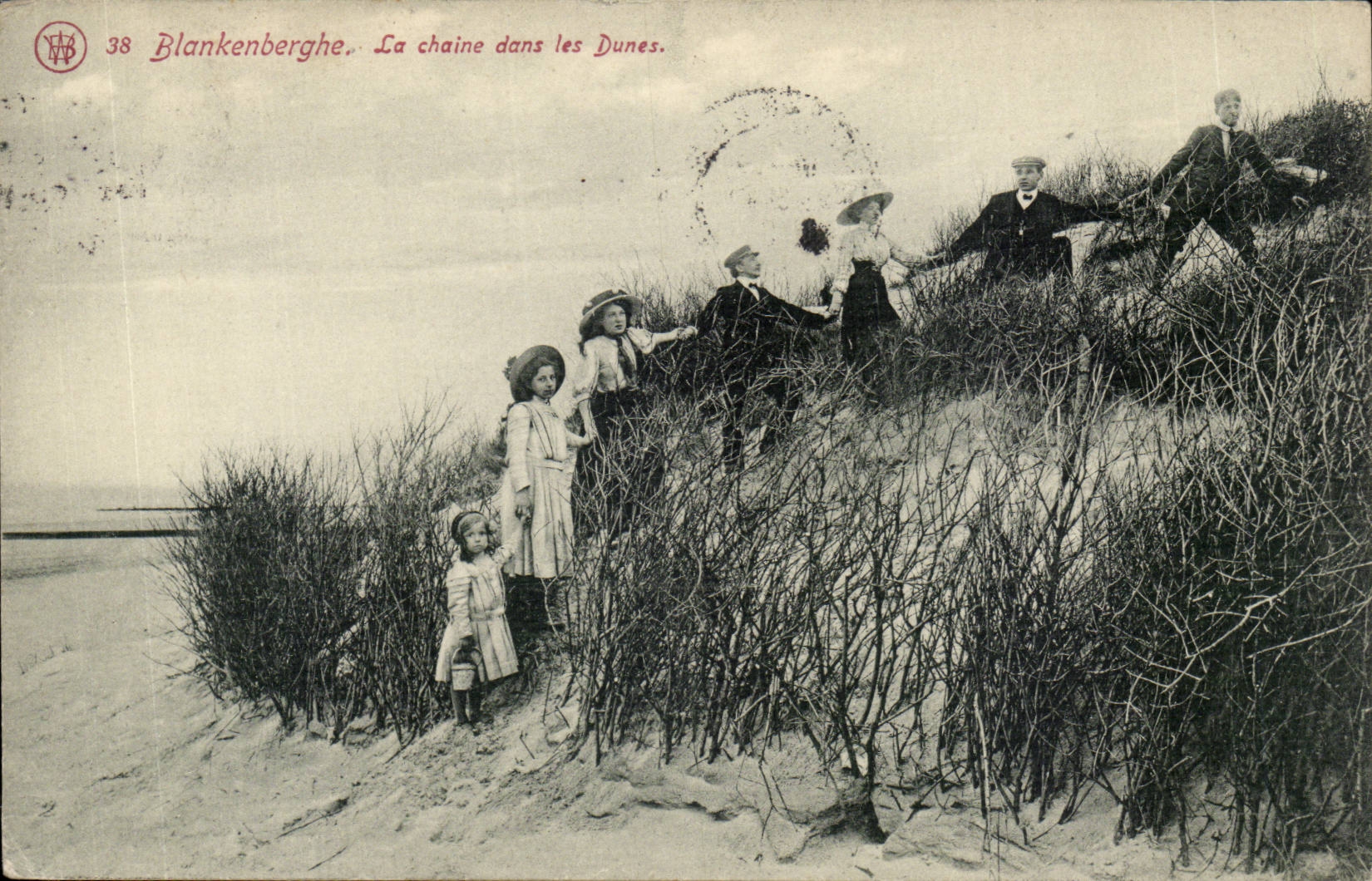 Belgie Belgium Blankenberghe CPA the chain in the dunes