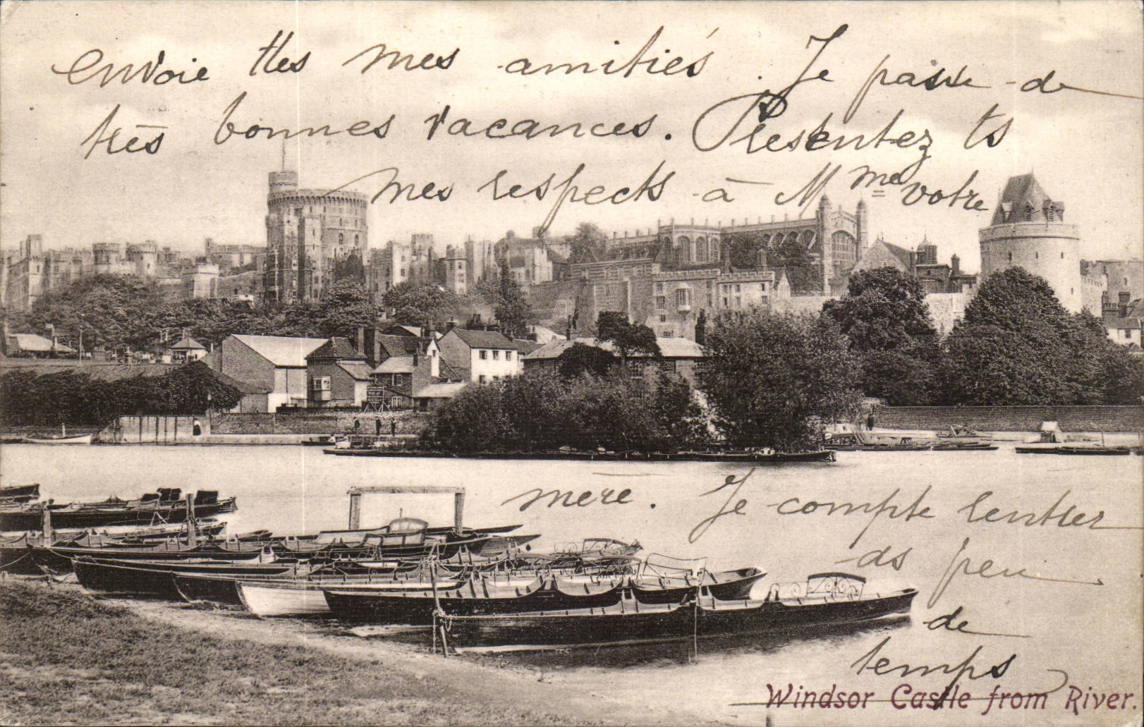 Great Britain Windsor Castle from To rivet CPA