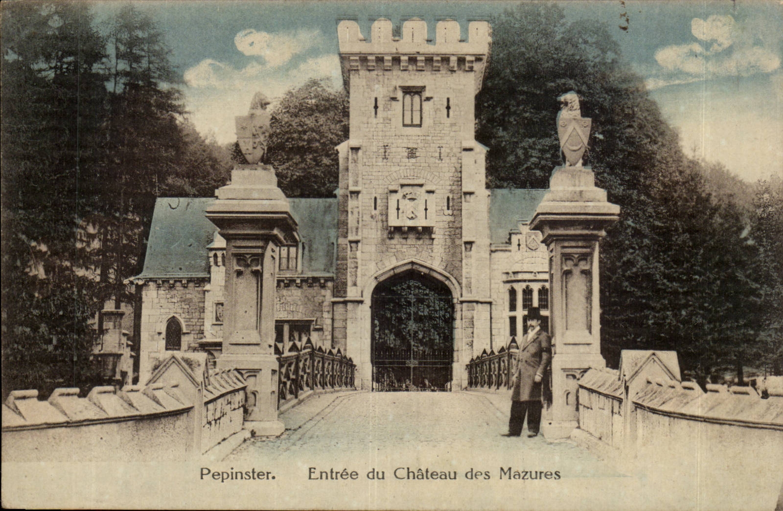 Belgium Belgie Pepinster CPA Entering of the castle of Mazures