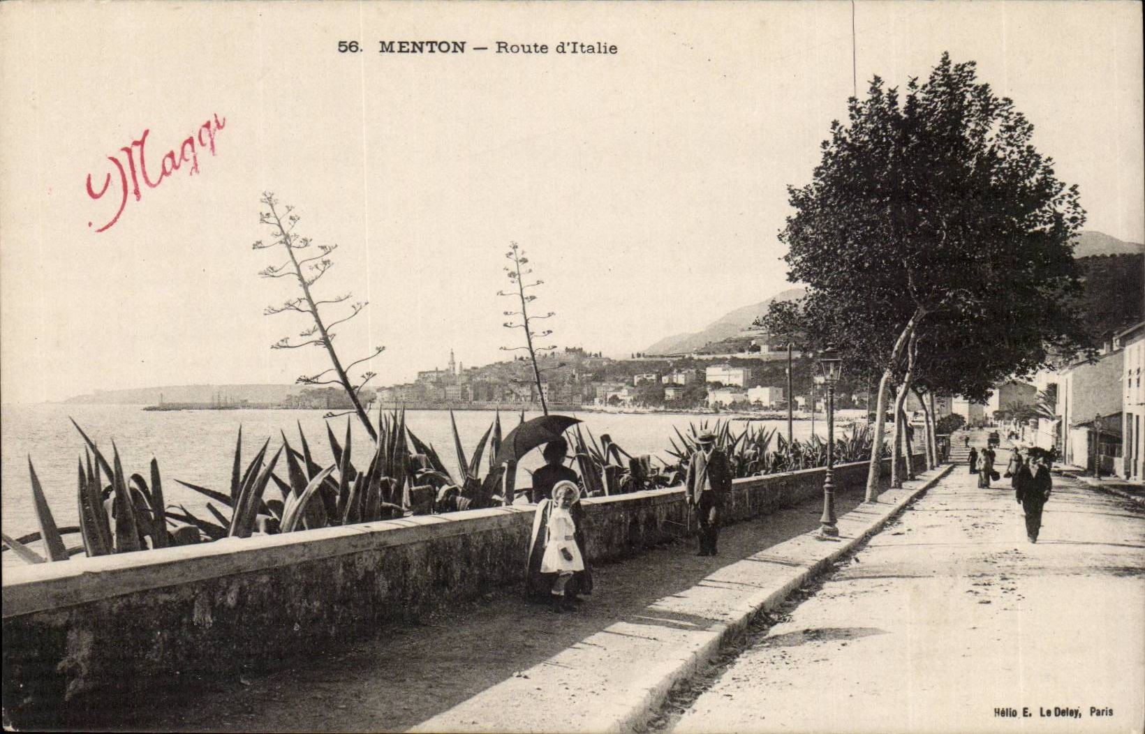 Menton CPA Road of Italy