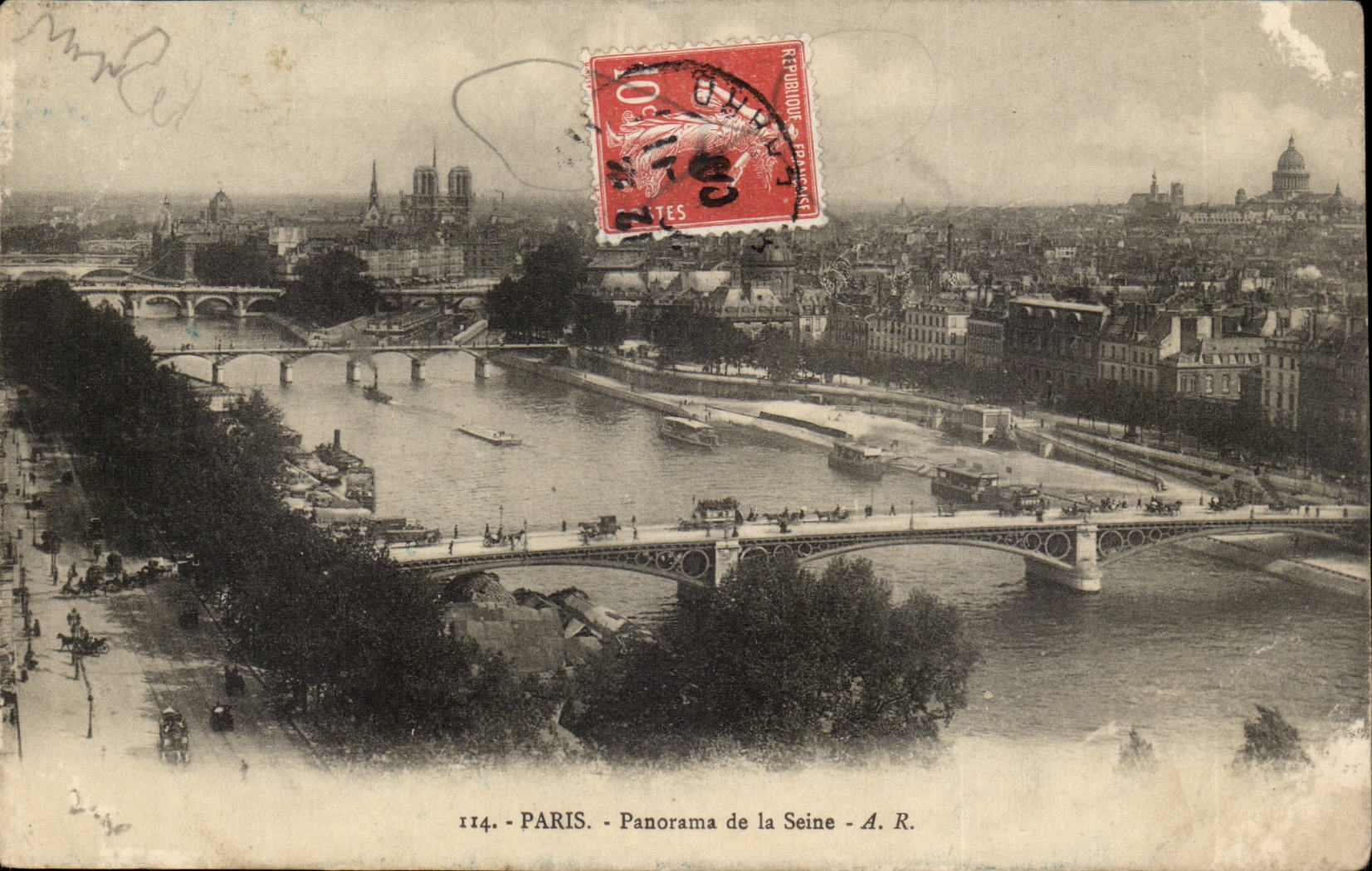 Paris CPA Panorama de la Seine