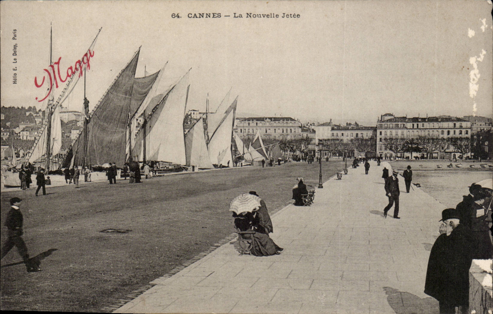 Cannes CPA the new pier (sailing ships)