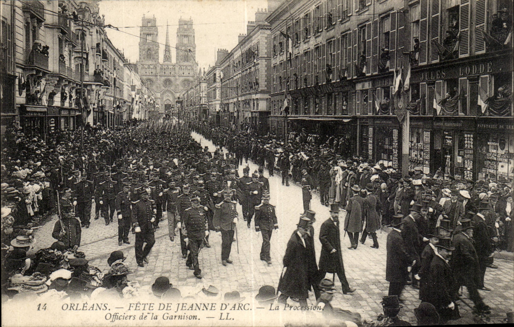 Orleans CPA Celebrates of Jeanne of arc the procession officers of garrison TOP (bookstore Jules Lodde)
