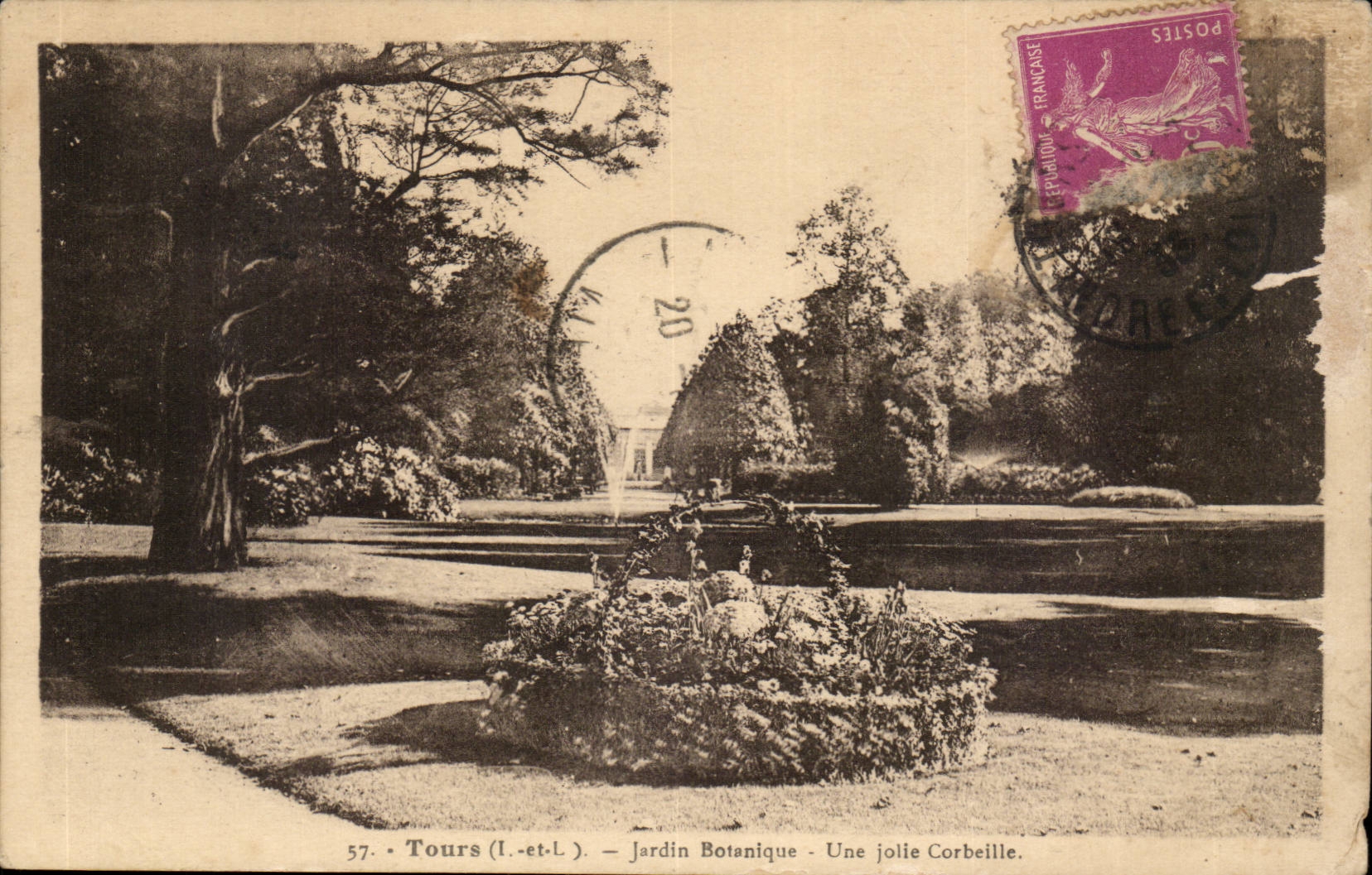 Tours CPA Botanical garden a pretty basket