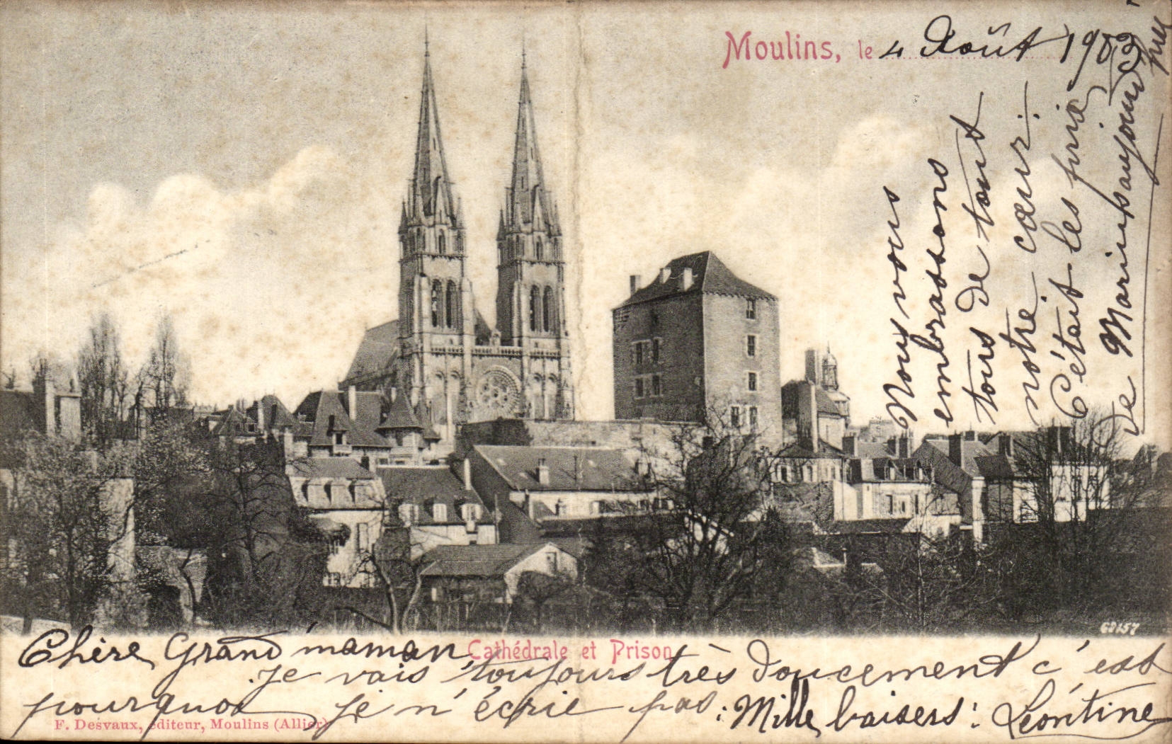 Moulins CPA Cathedral and prison