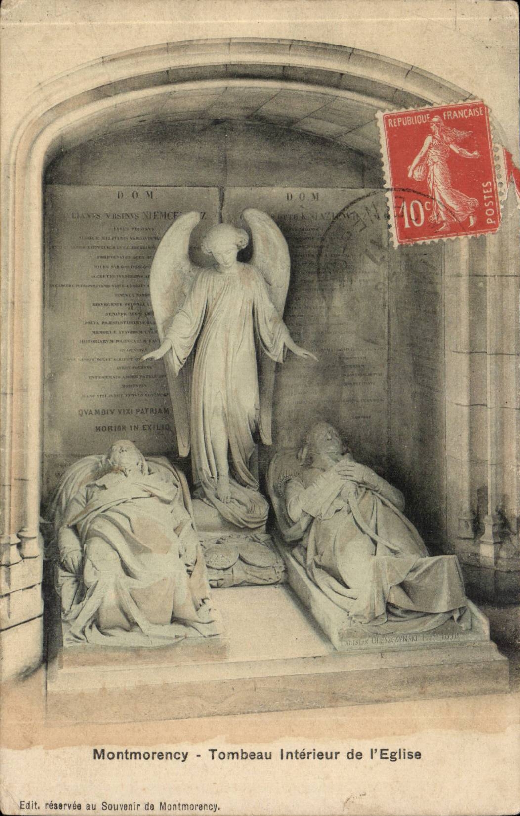 Montmorency CPA interior Tomb of the church