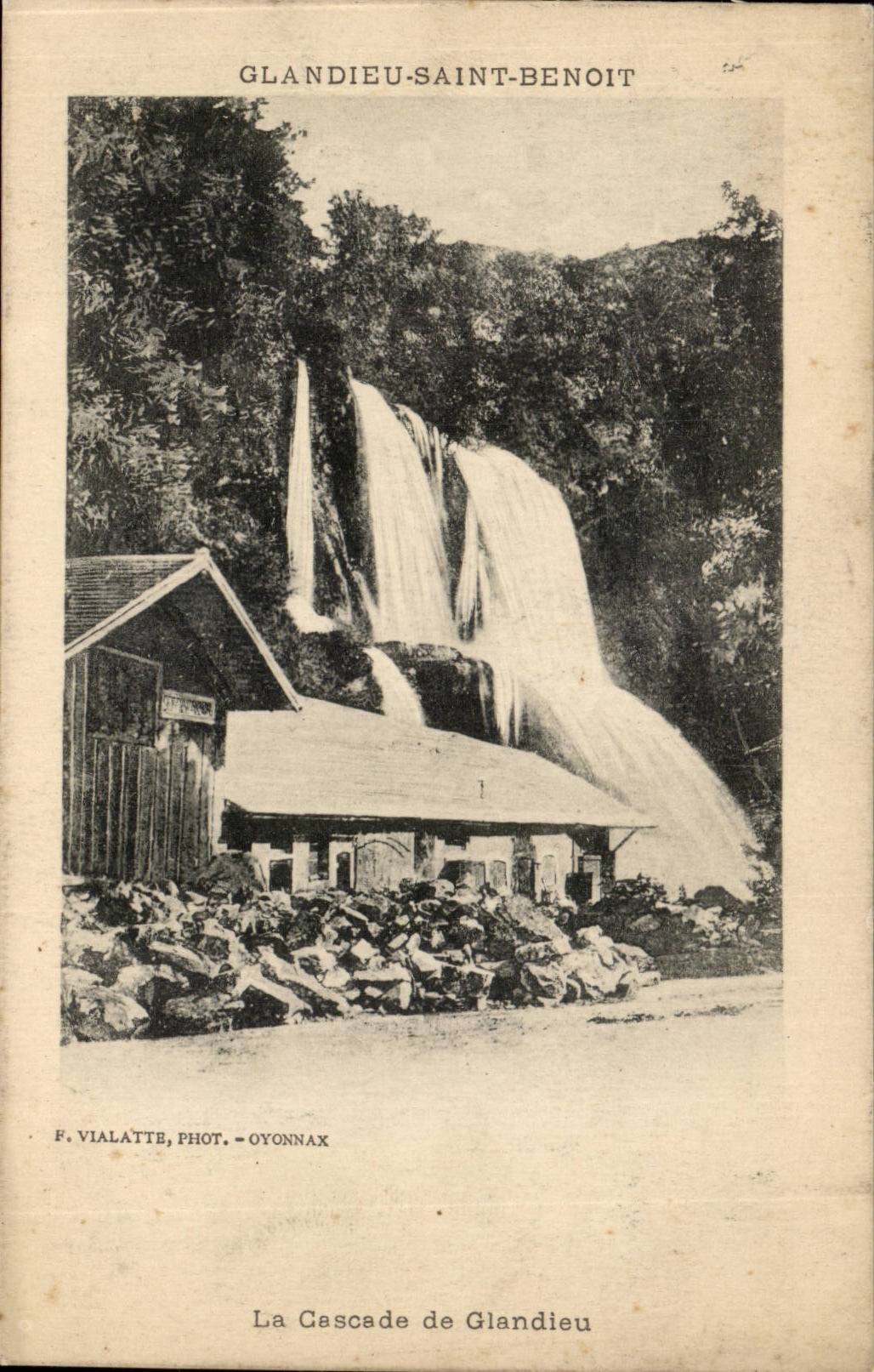 Glandieu Saint Benoit CPA the cascade of Glandieu