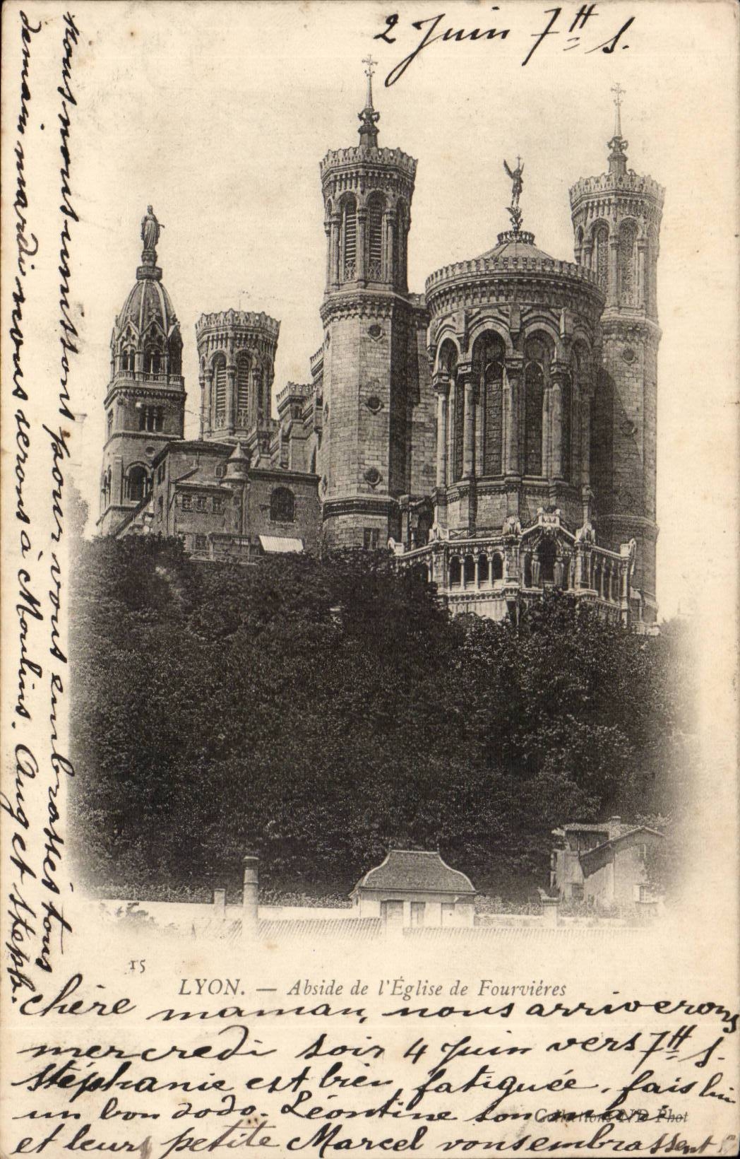 Lyon CPA the apse of the church of Fourvieres