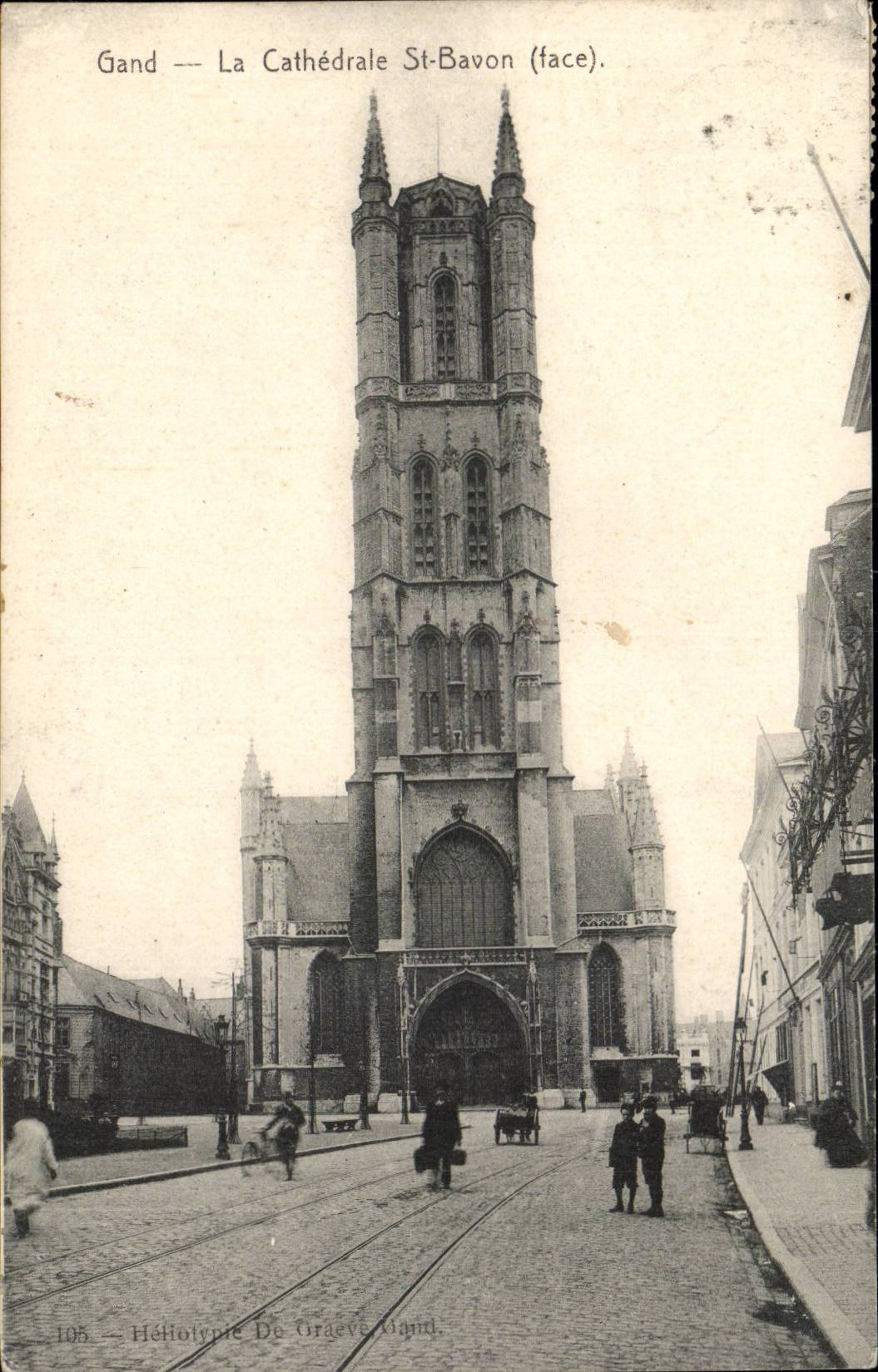 Belgie Belgium Ghent CPA the cathedral St Bavon (face)