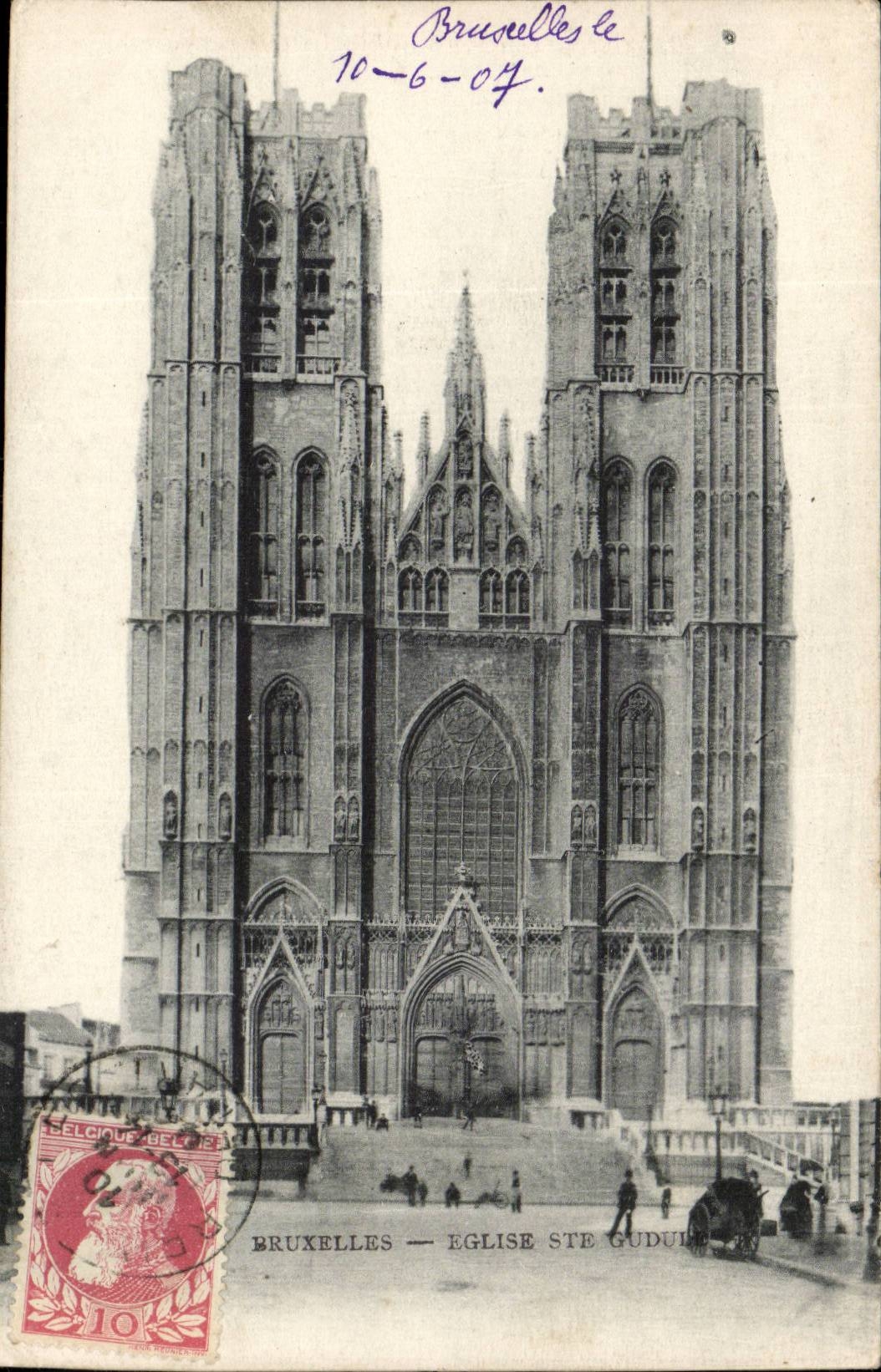 Belgium Brussels CPA Church co Gudule