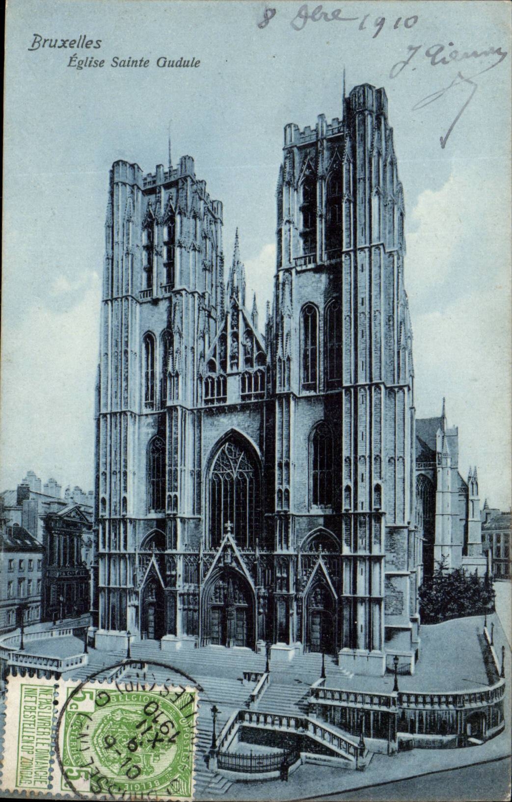 Belgium Brussels CPA Church co Gudule