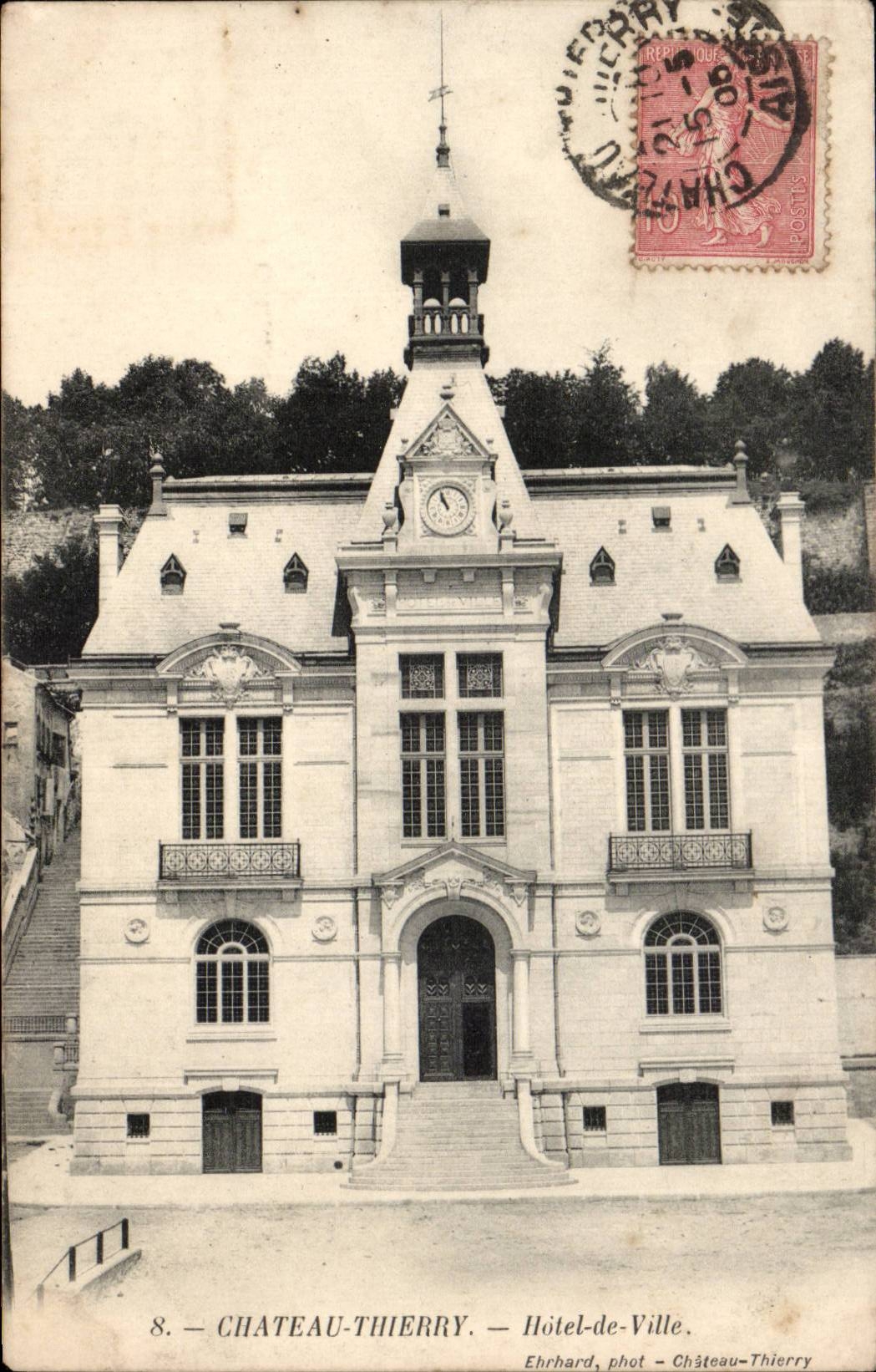 Castle Thierry CPA Town hall