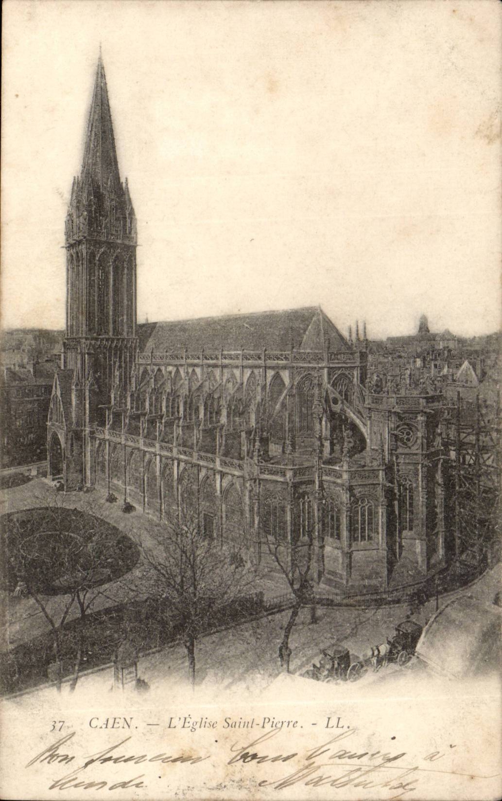 Caen CPA der der Kirche Stein Saint