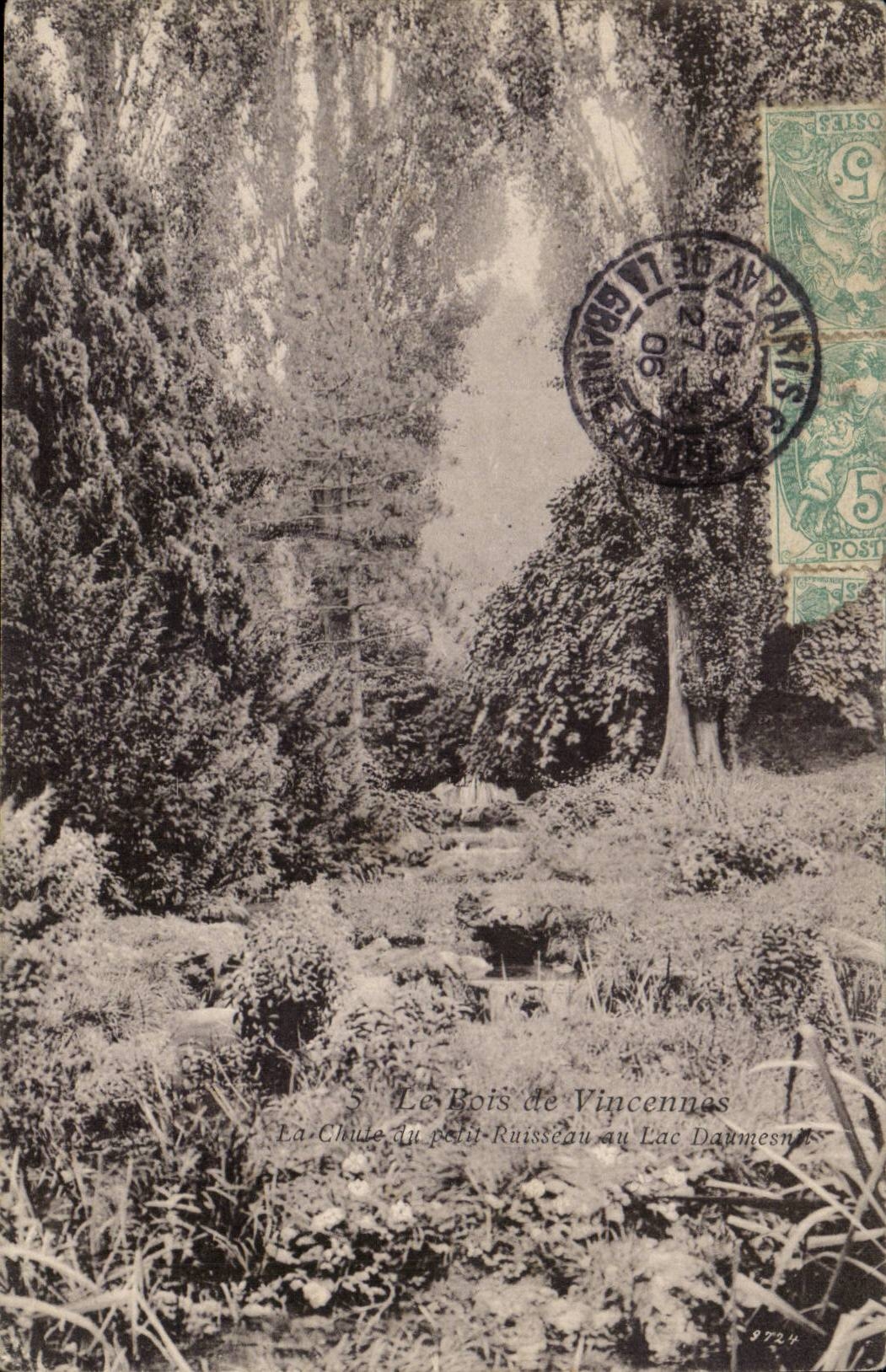 Wood of Vincennes CPA the fall of the small brook Lake Daumesnil