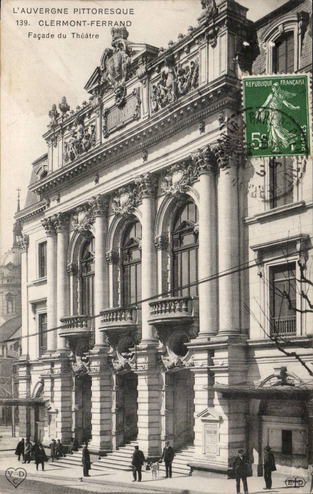 Front Auvergne-Clermont-ferrand CPA des Theaters