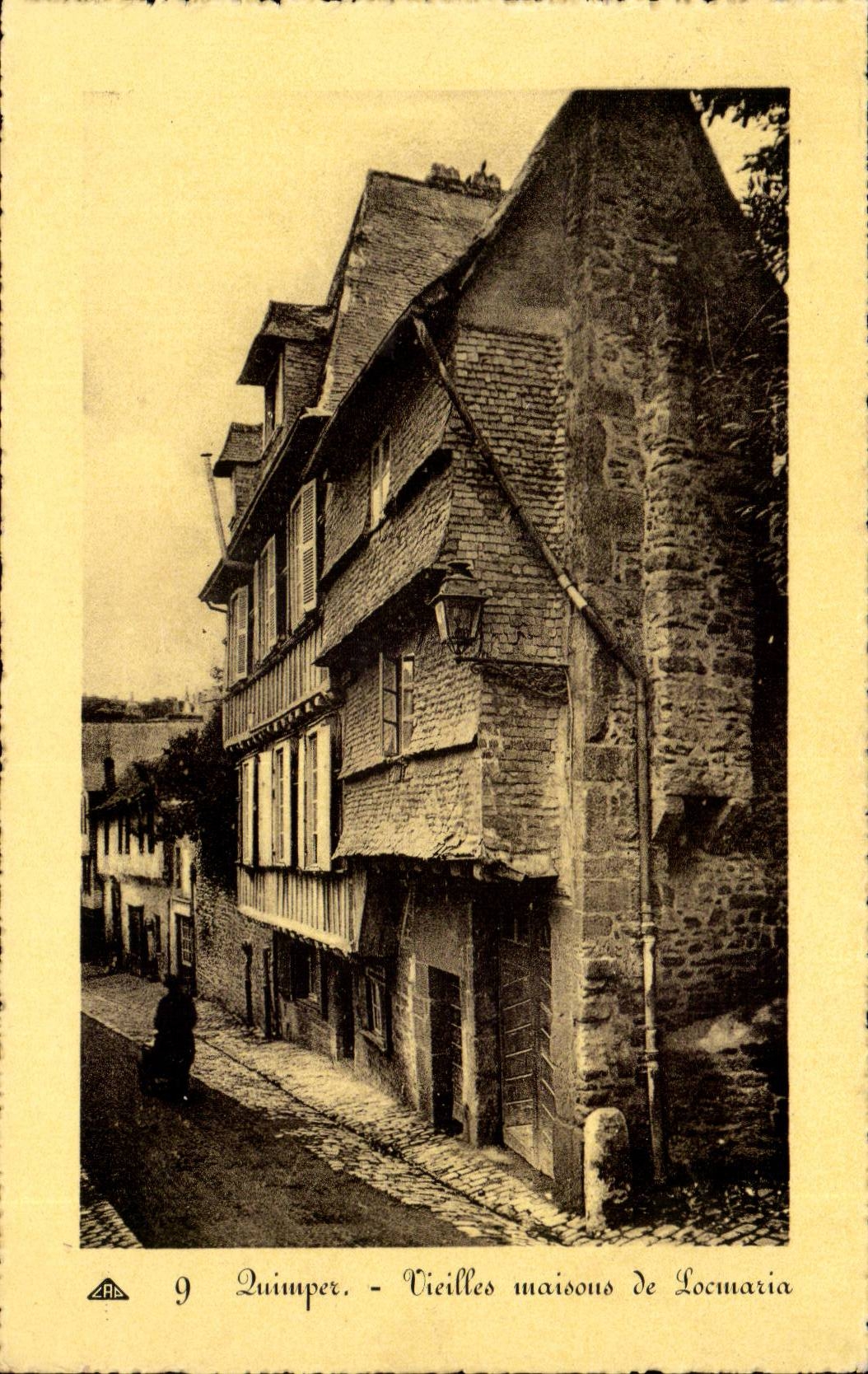 Old Quimper CPA house of Locmaria
