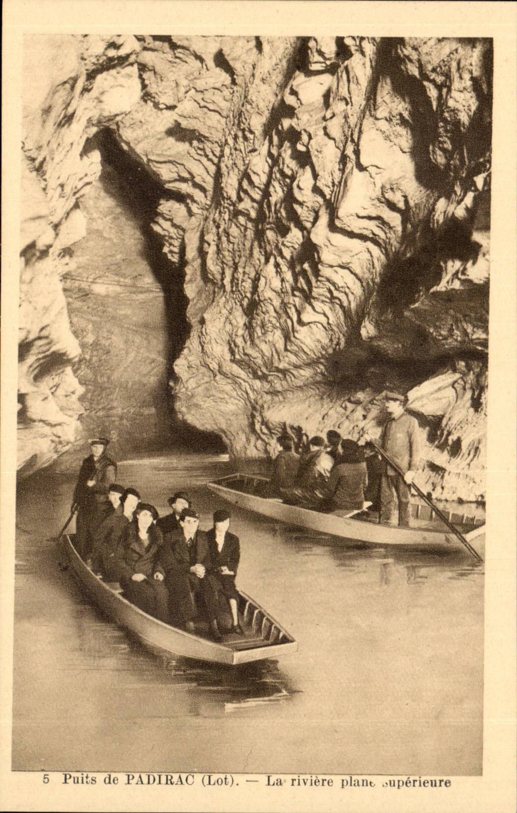 Padirac CPA the river plane higher (boat)