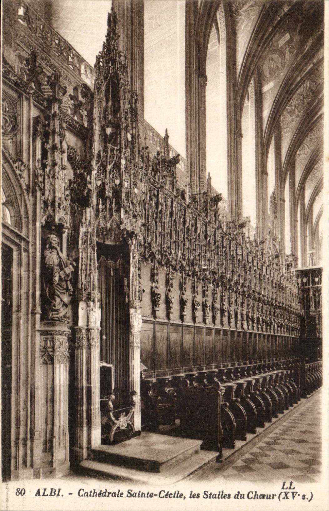 Albi CPA Cathedral Sainte Cecile stalls of the chorus