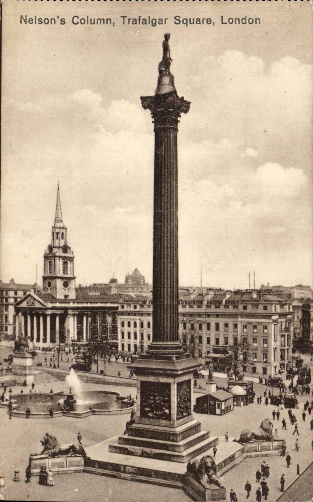 Great Britain London London CPA Nelson' S column Trafalgar public garden