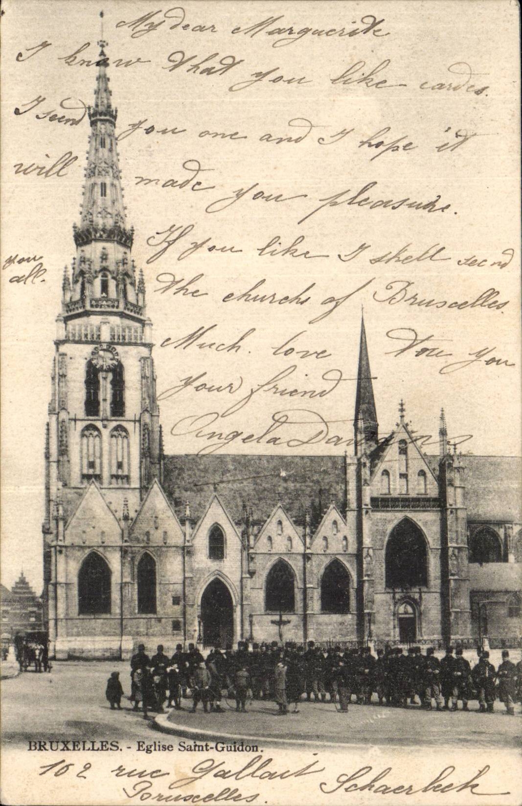 Belgie Belgium Brussels CPA Church Saint Handlebar