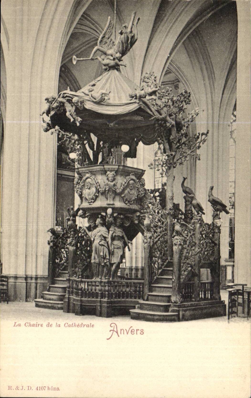 Belgie Belgien Antwerpen CPA die Kanzel der Kathedrale