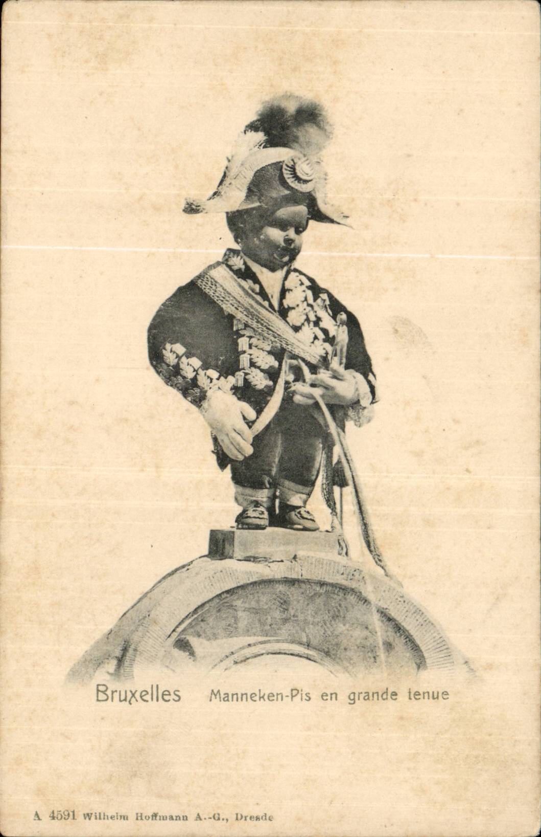 Belgie Belgium Brussels CPA Manneken Worse in great behavior