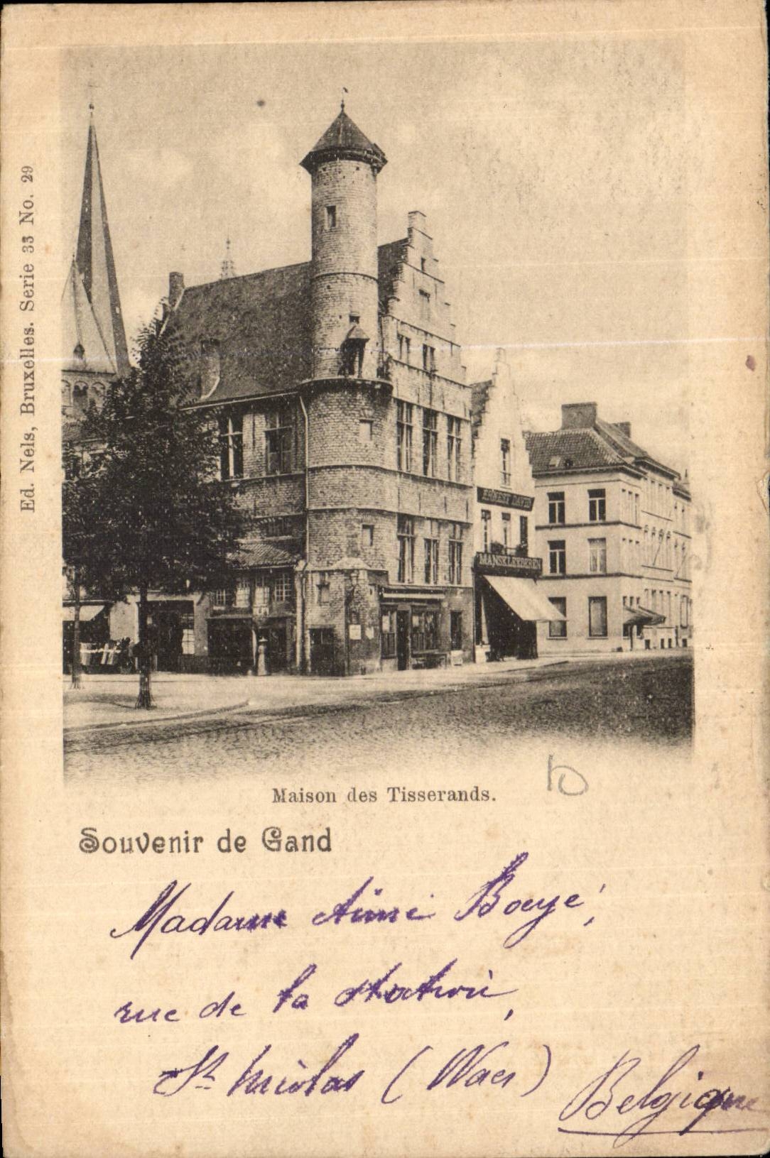 Belgie Belgium CPA Souvenir of Ghent