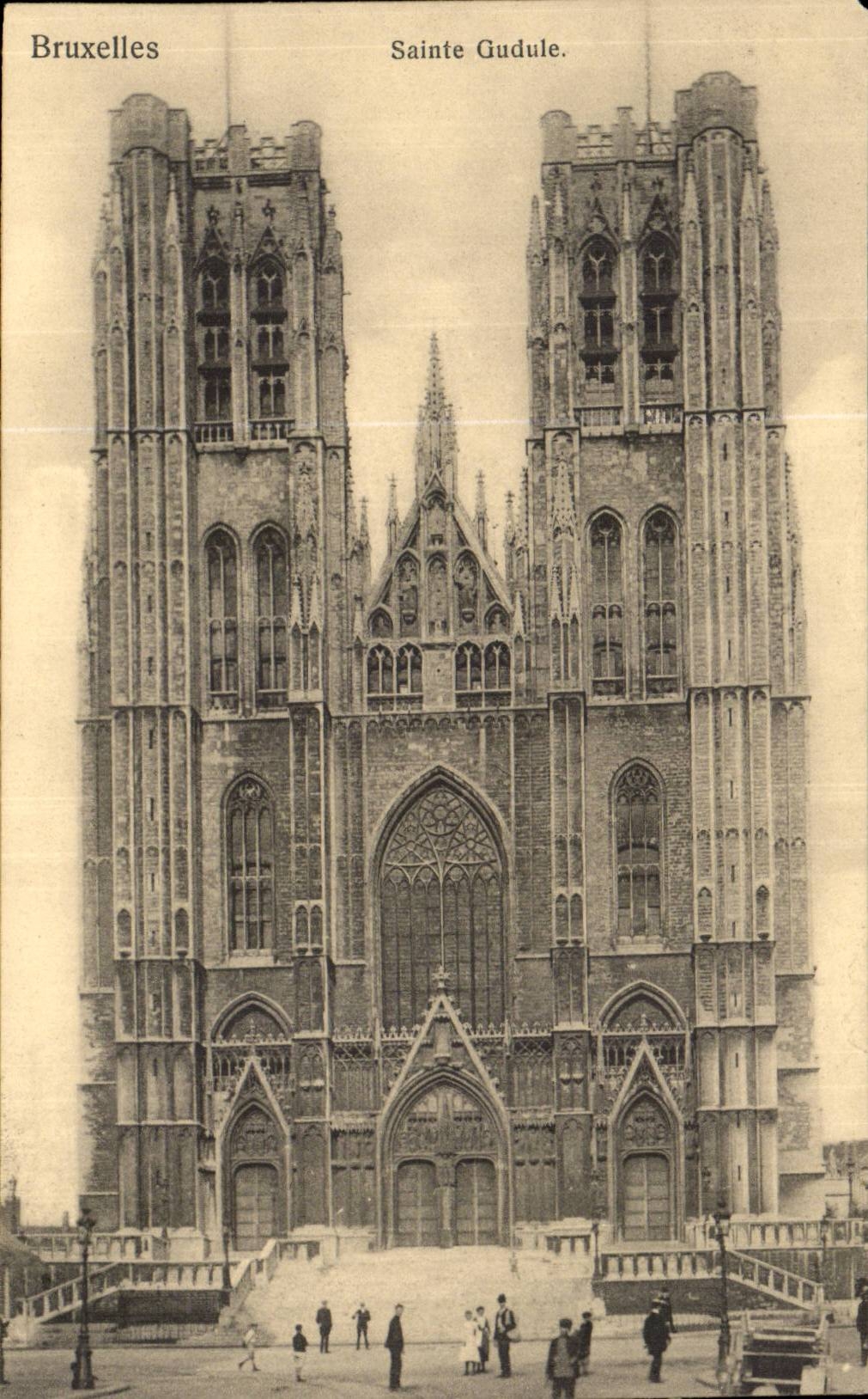 Belgie Belgium Brussels CPA Church co Gudule