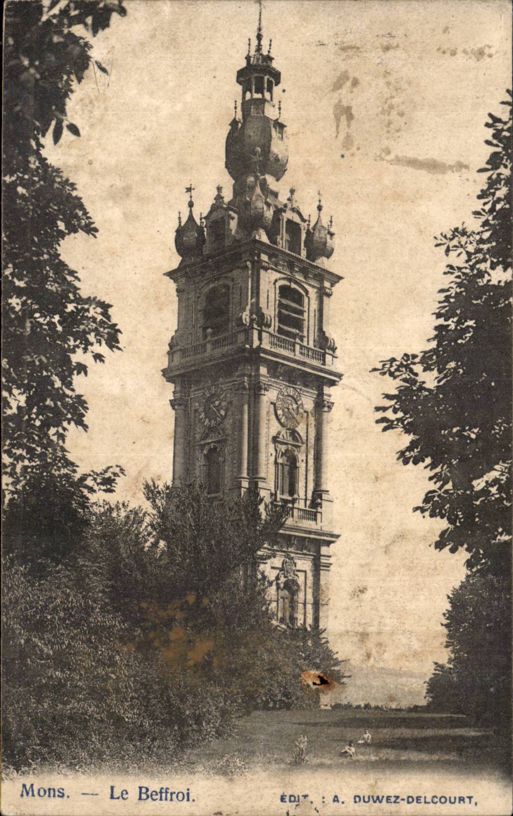 Belgium Mons CPA the belfry