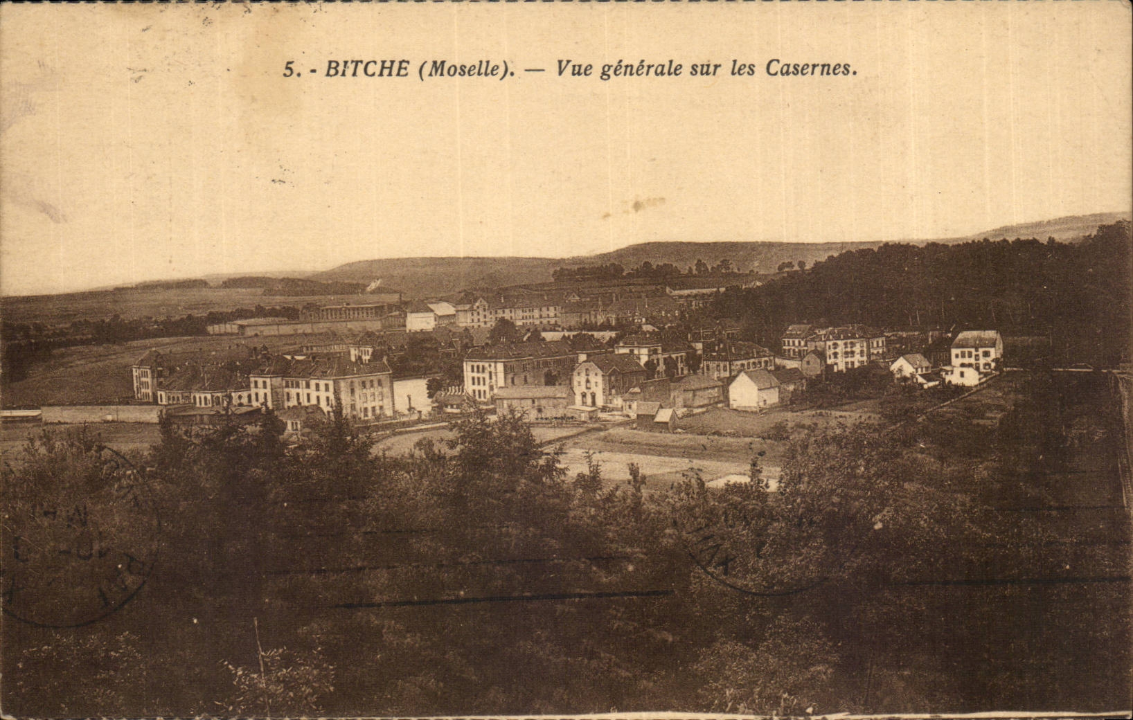 Bitche CPA View on the barracks