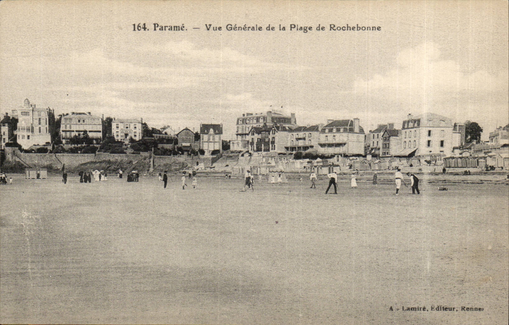 Parame CPA Vue generale de la plage de Rochebonne