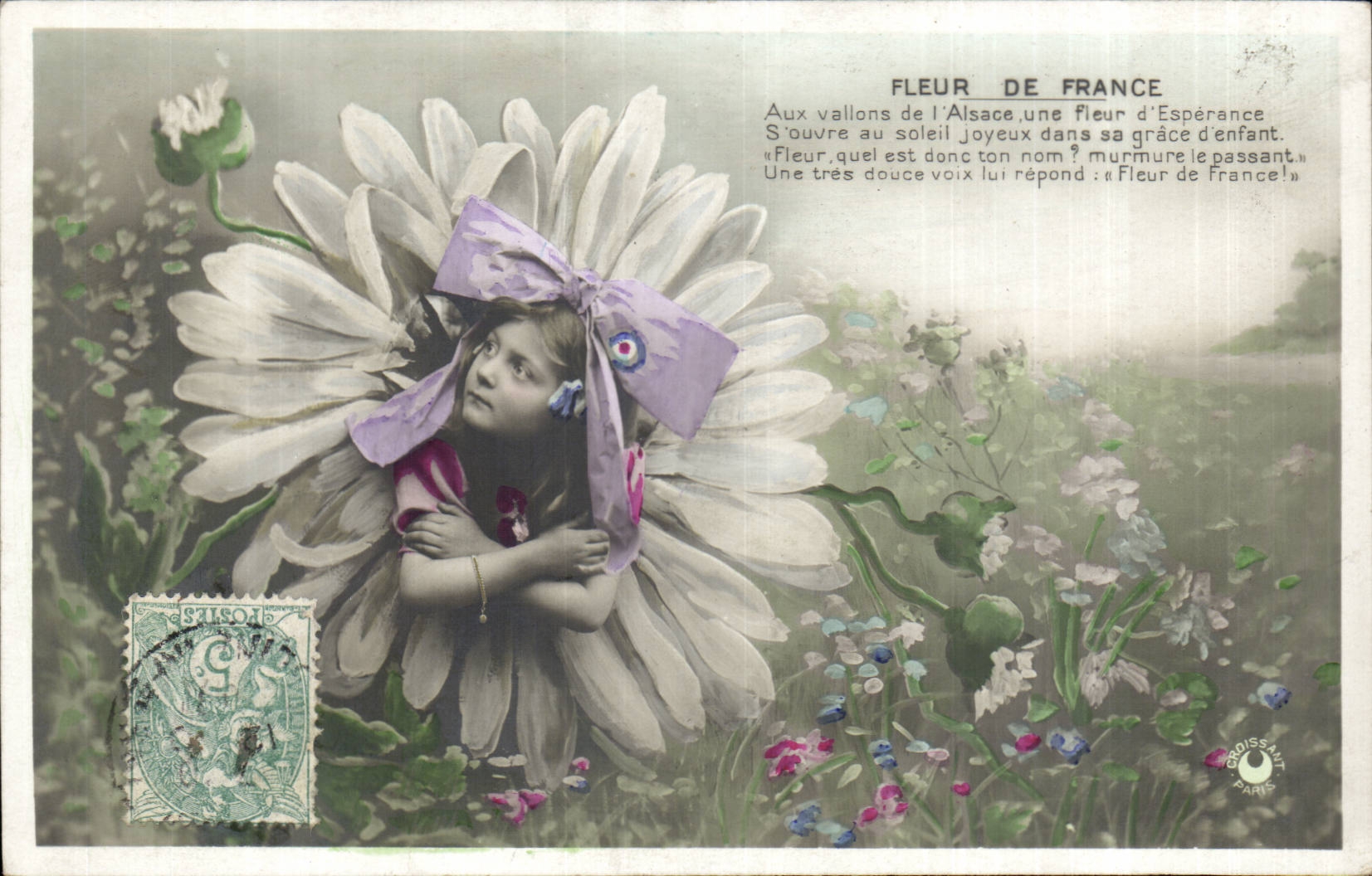 CPA Fantasy Child Flower of FranceAlsace
