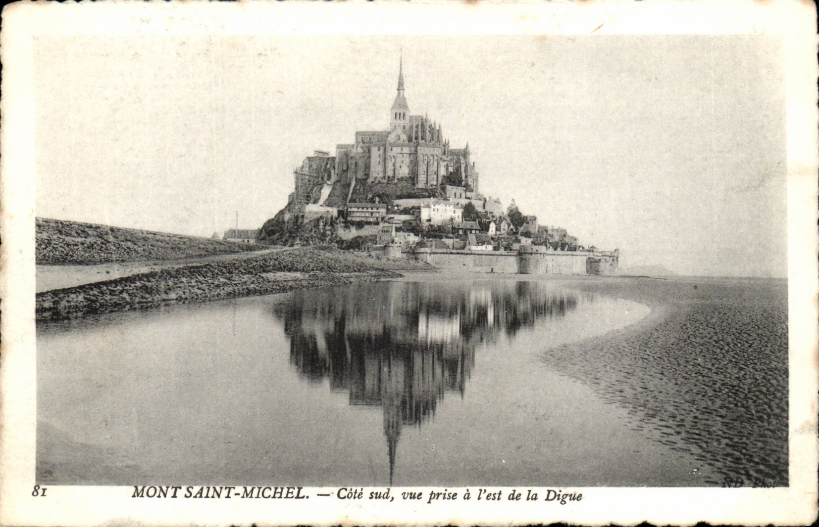 Mont Saint Michel CPA southern Cotre seen from in the east of the dam