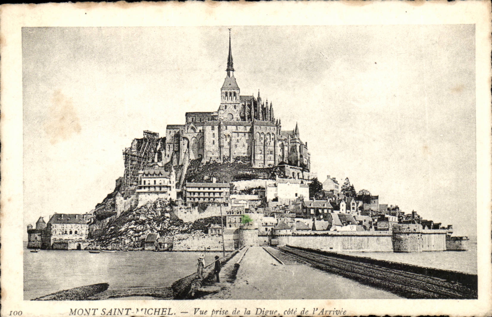 Mont Saint Michel CPA Seen from of the dam dimensions arrival