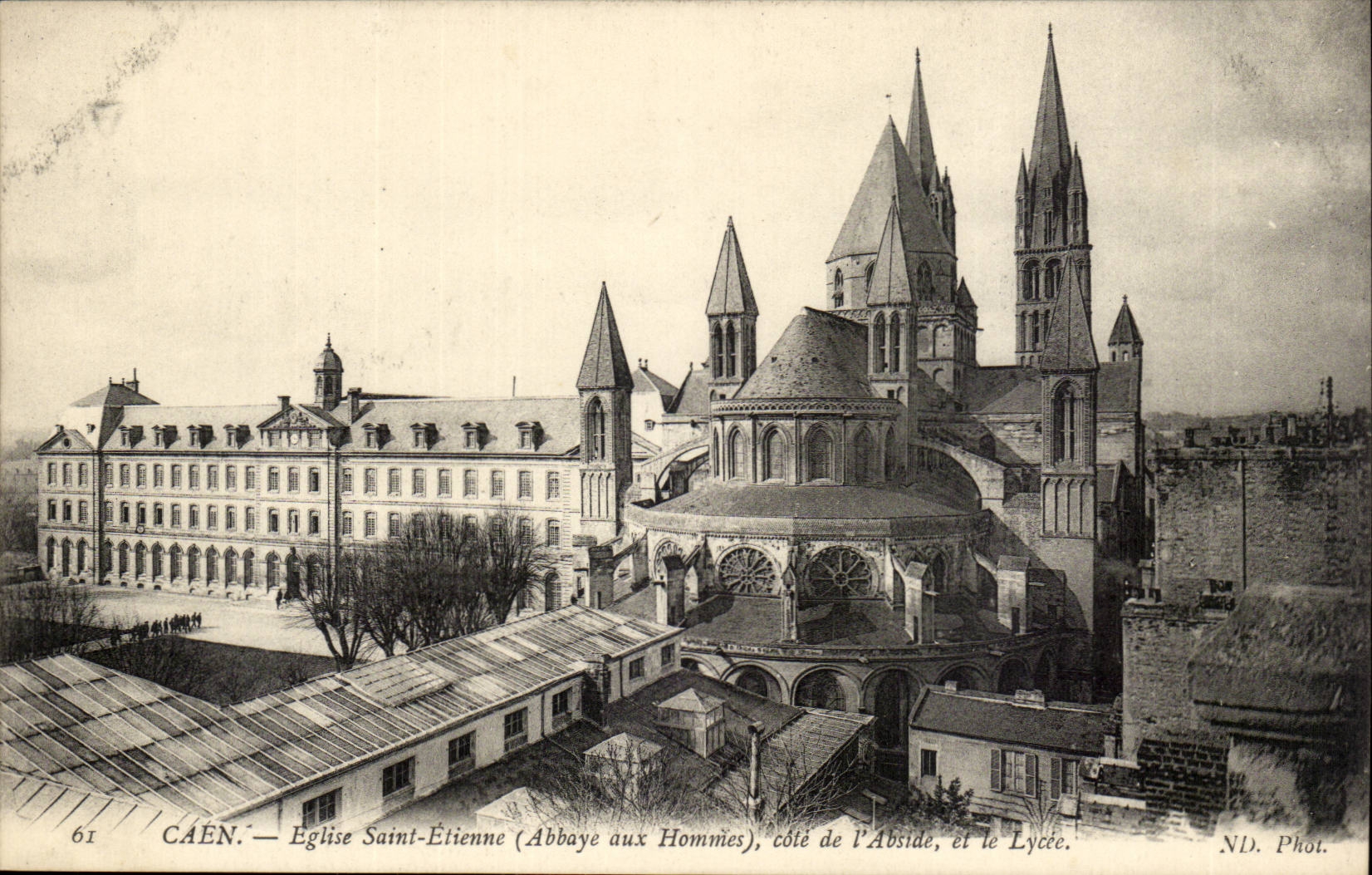 Caen-CPA Mass Kirche-Saint-Etienne(Abtei mit den Mannern) des Apse und der Hochschule
