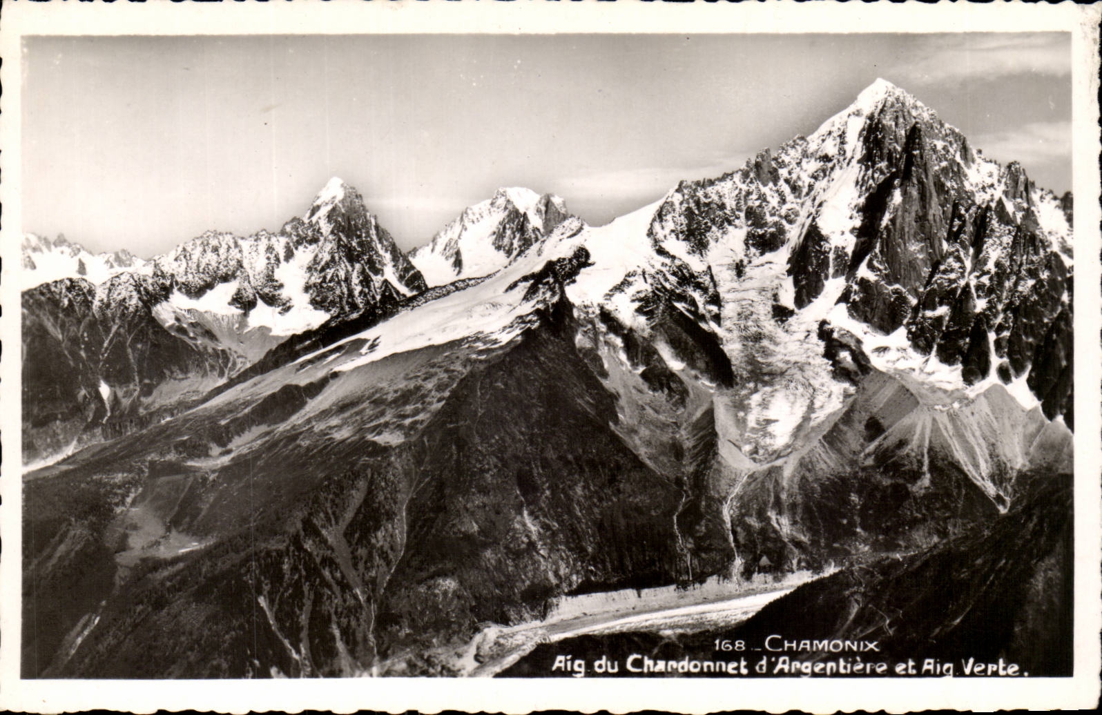 Chamonix CPA Aig du Cahrdonnet d'argentiere et Aig verte
