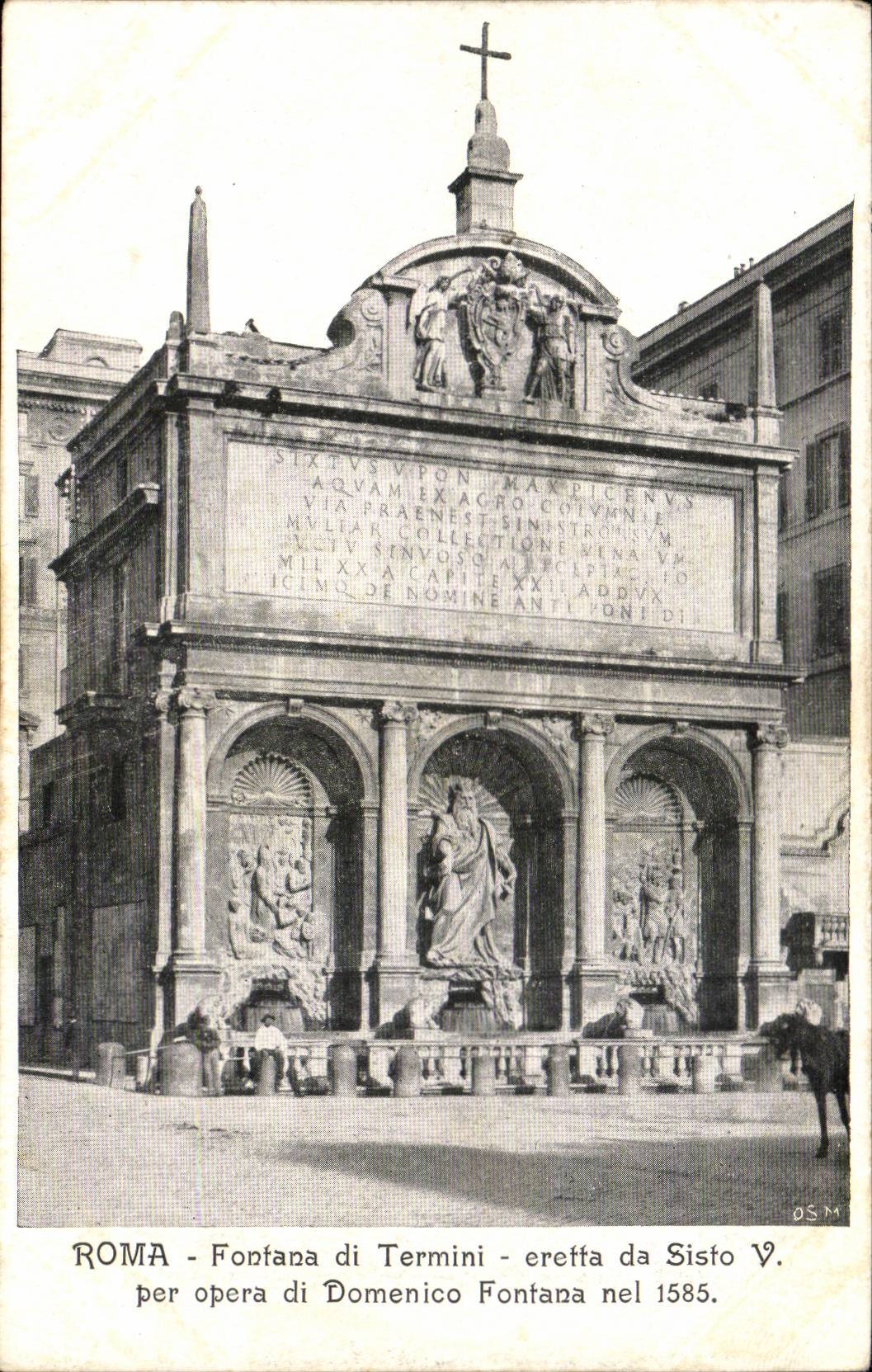 Italien Italien Rom CPA Fontana di Termini eretta DA Sisto V pro Operendi Domenico Fontana nel 1585
