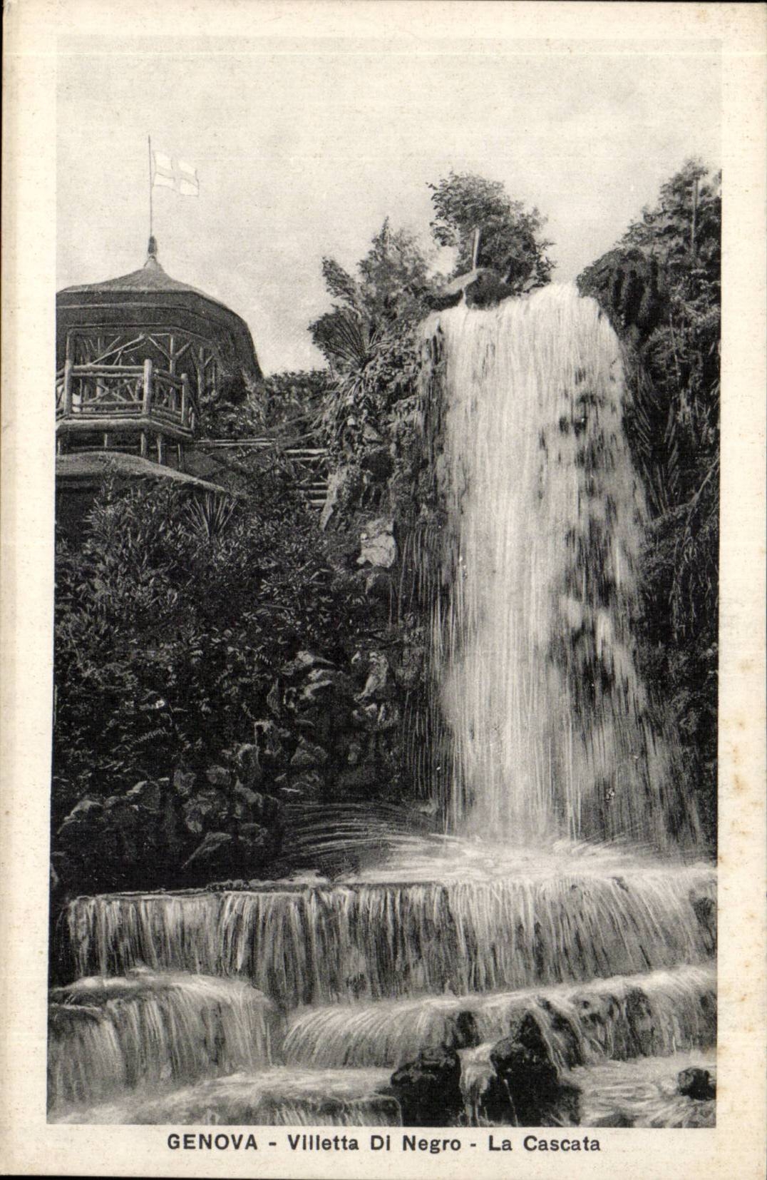 Italien Italien Genua CPA Villetta di Negro Cascata