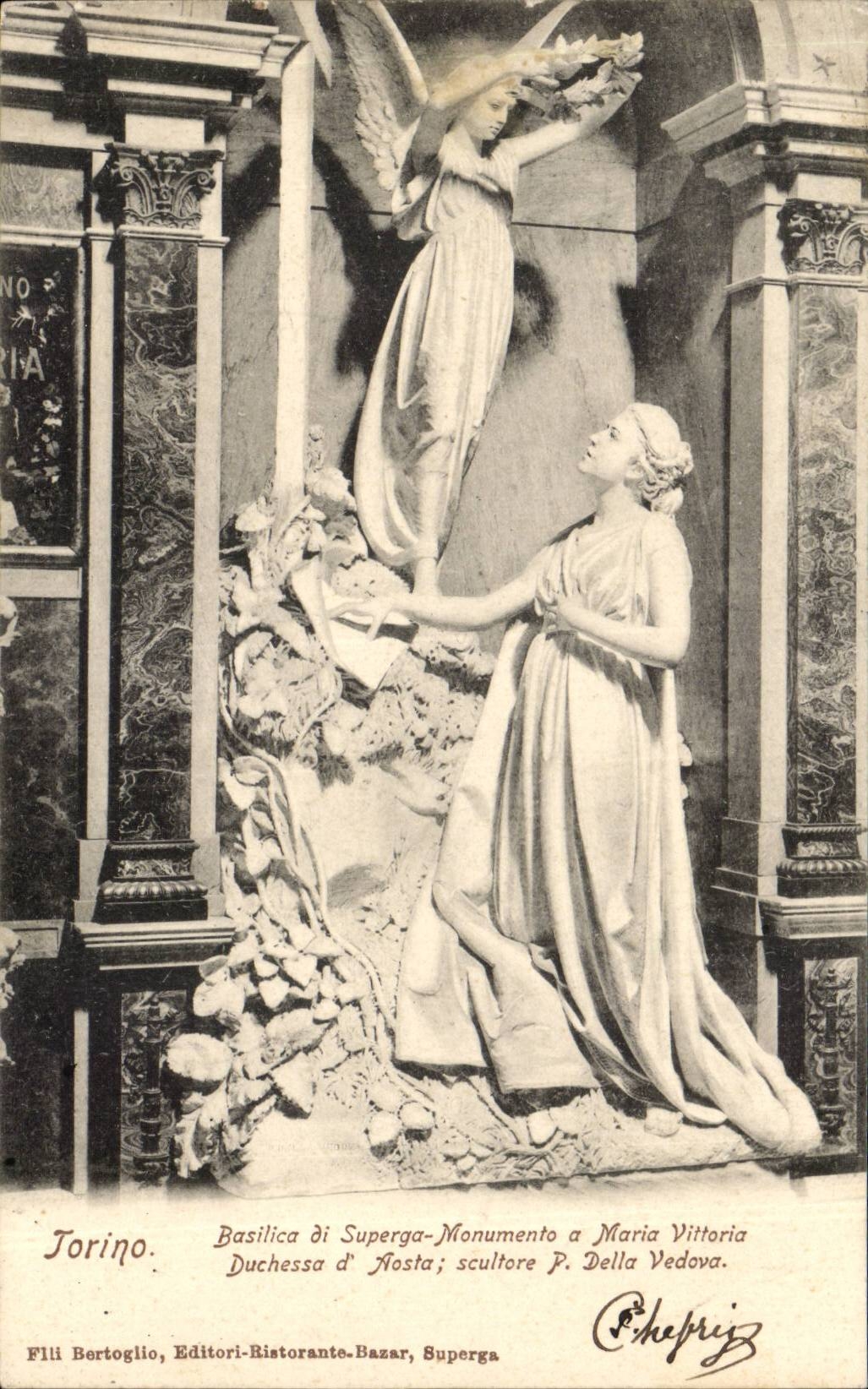 Italie Italie Torino CPA Basilica di Superga Monumento a Maria Vittoria Duchessa d'Aosta scultore P Della Vedova