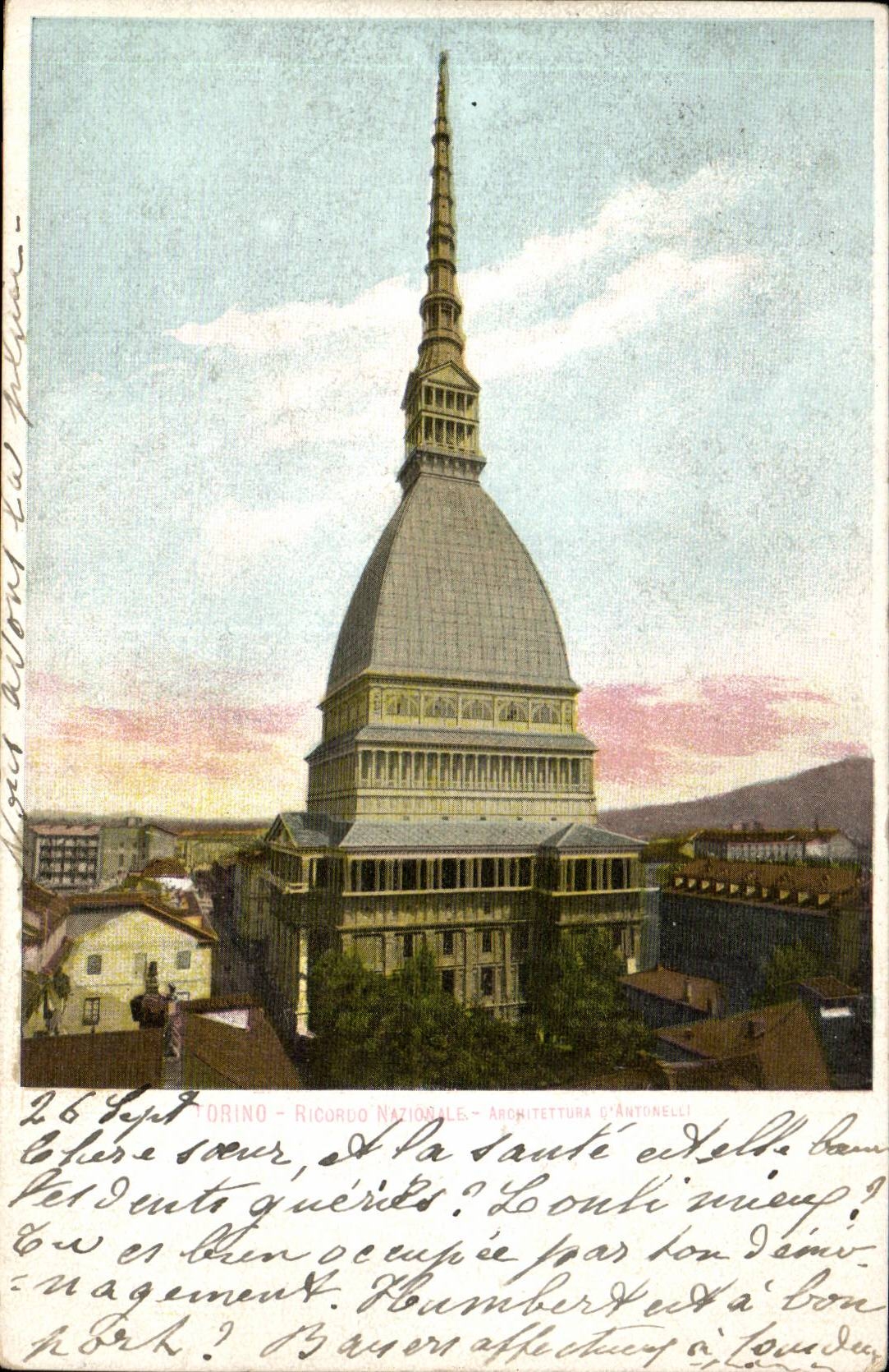 Italie Italie Torino CPA Ricordo Nazionale Architectura d'Antonelli