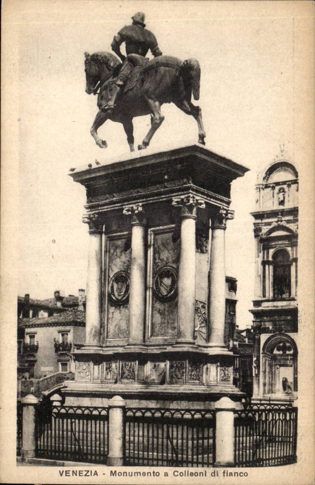 Italy Italy Venezia CPA Monumento has Colleoni di fianco