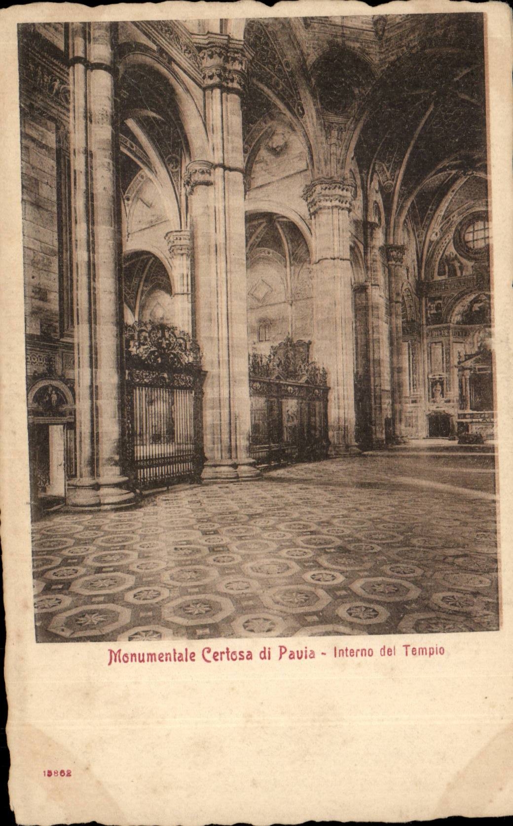 Hervorragende Certosa Di Pavia Interno Del Tempio Italien-Italien CPA