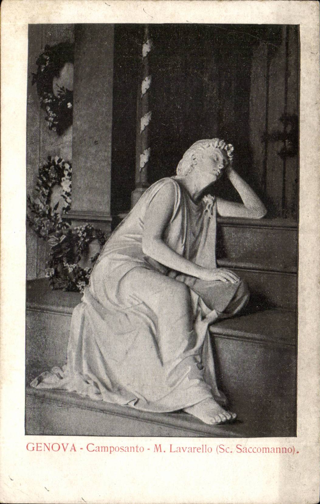 Italy Italia Genova CPA Camposanto Mr Lavarello (Saccomanno)