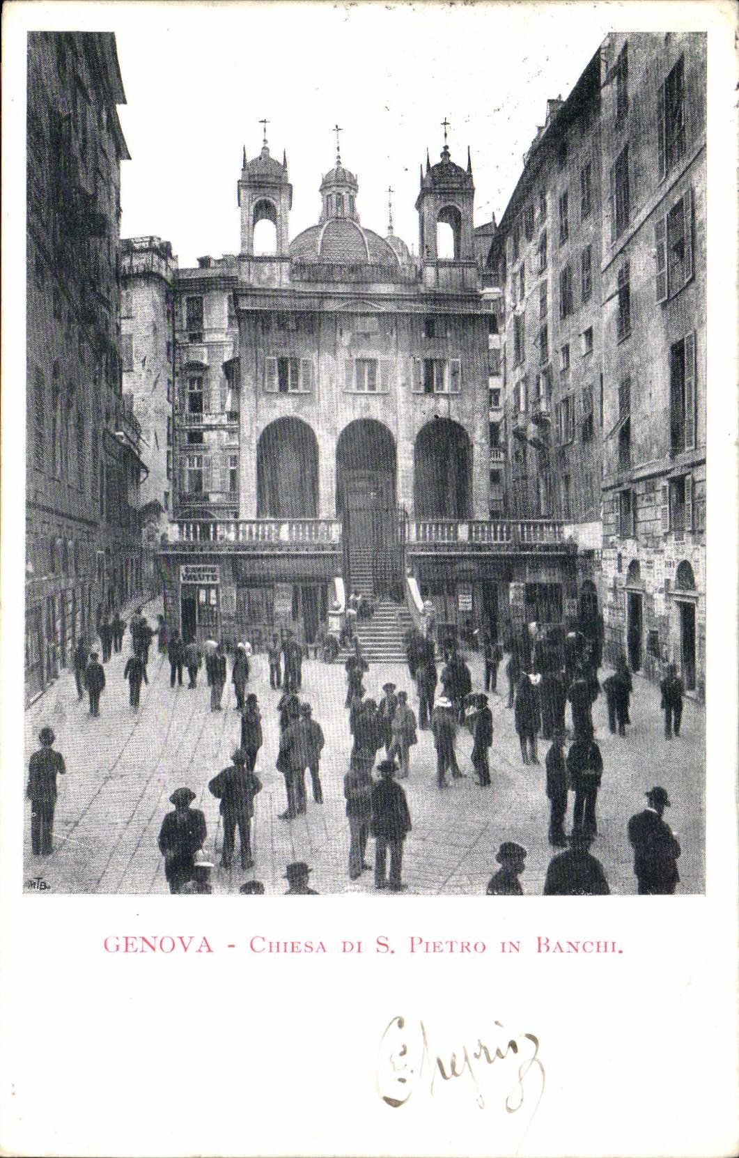 Italien Italien Genua CPA Chiesa di S Pietro in Banchi