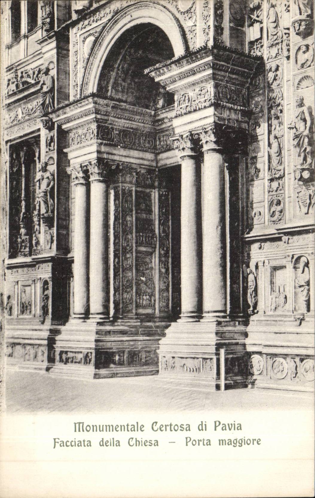 Dipavia Facciata Italien-Italien CPA Monumentale Certosa della Chiesa trug maggiore