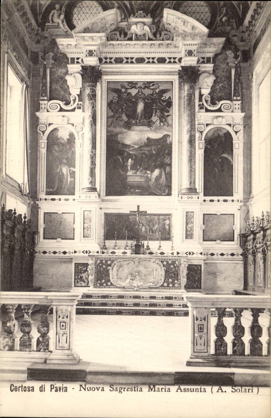 Di Pavia Italien-Italien CPA Certosa fielen Nuova Sagrestia Maria Assunta (Solari hat)