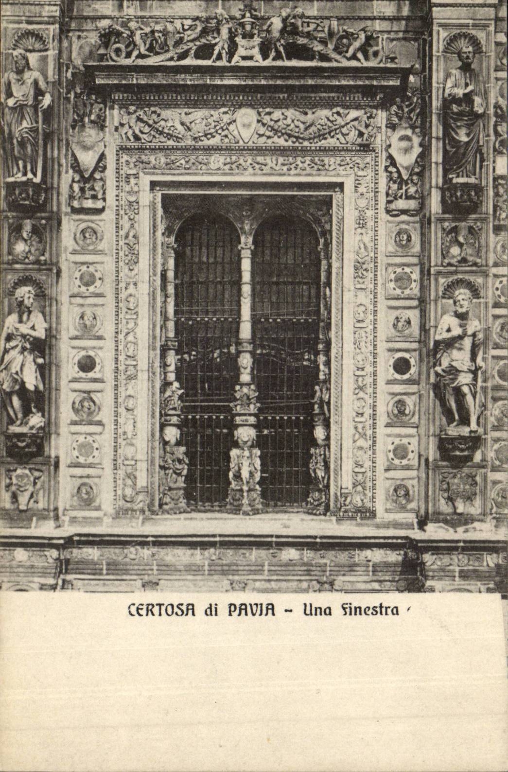 Di Pavia Una Italien-Italien CPA Certosa werden finestra